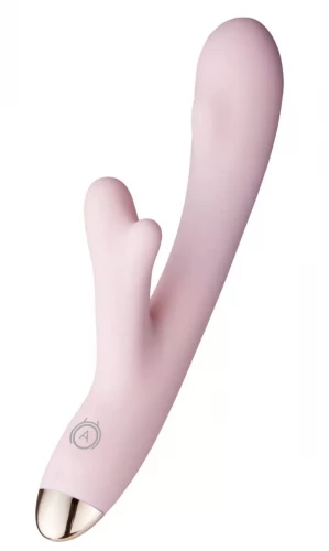 Розовый перезаряжаемый вибратор Terzo H с подогревом - 22 см.