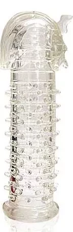 Закрытая прозрачная насадка на пенис Crystal Sleeve Faraon - 13,5 см.