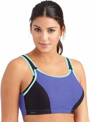 Спортивный бюстгальтер на каркасах с фронтальной регулируемой панелью