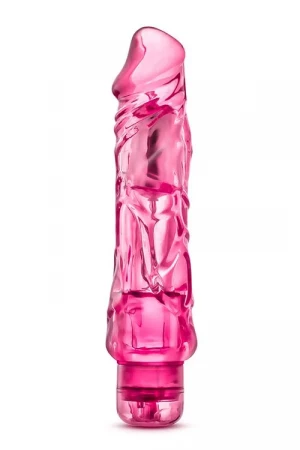 Розовый вибратор-реалистик Wild Ride - 23,5 см.