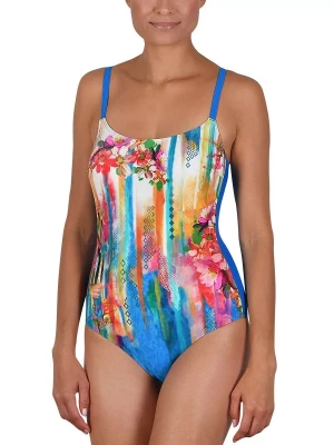 Слитный купальник с нежным цветочным рисунком