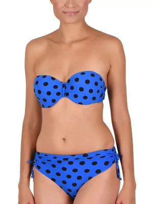 Раздельный купальник в горох с высокими трусиками