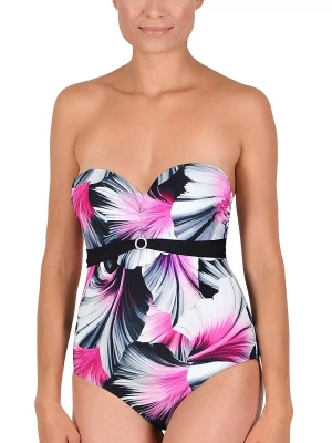 Слитный купальник с формованными чашками-бандо на поролоне