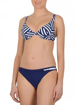 Раздельный купальник с полосками на лифе