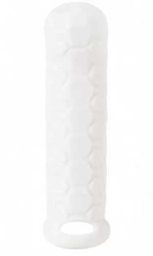 Белый фаллоудлинитель Homme Long - 15,5 см.