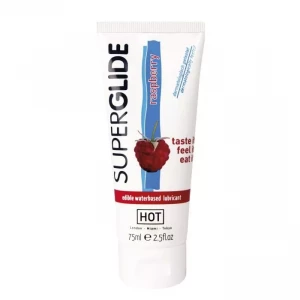 Съедобный лубрикант на водной основе с ароматом малины - 75 мл.