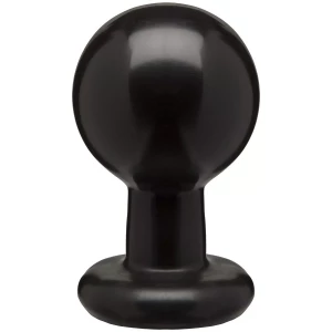Круглая черная анальная пробка Classic Round Butt Plugs Large - 12,1 см.