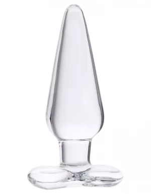 Прозрачная стеклянная анальная пробка - 11,5 см.