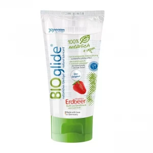 Гель-смазка на водной основе с ароматом клубники BioGlide - 80 мл.