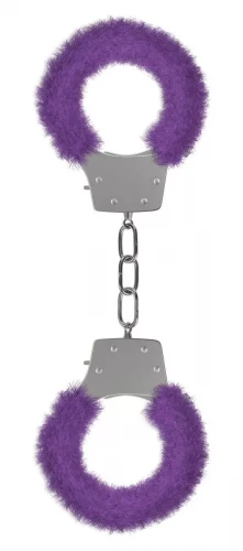 Фиолетовые пушистые наручники OUCH! Purple