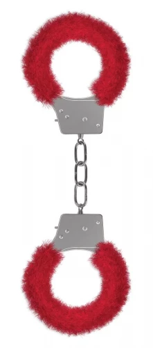 Пушистые красные наручники OUCH! Red