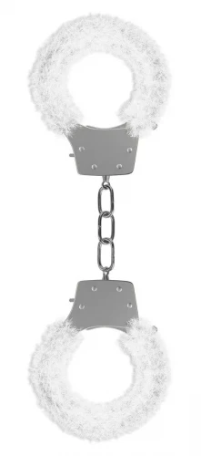 Белые пушистые наручники OUCH! White