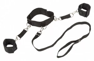 Ошейник с наручниками Bondage Collection Collar and Wristbands One Size