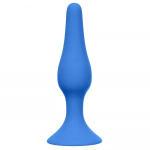 Синяя анальная пробка Slim Anal Plug Medium - 11,5 см.