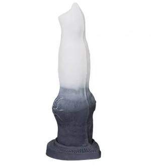 Бело-чёрный фаллоимитатор 