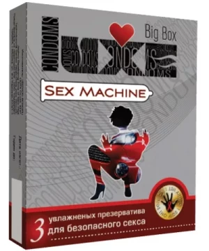 Ребристые презервативы LUXE Big Box Sex machine - 3 шт.