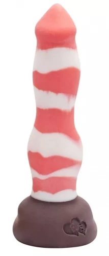 Красно-белый фаллоимитатор 