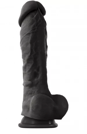 Чёрный фаллоимитатор на присоске ColourSoft  8