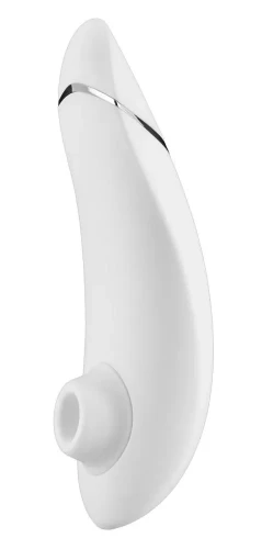 Белый бесконтактный клиторальный стимулятор Womanizer Premium