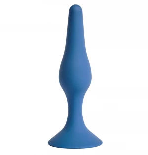 Синяя анальная пробка Gravity S - 10,5 см.