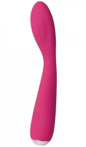 Ярко-розовый G-стимулятор IRIS Clitoral & G-spot Vibrator - 18 см.