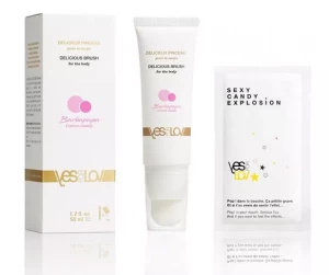 Массажное масло DELICIOUS BRUSH COTTON CANDY с кисточкой - 50 мл.