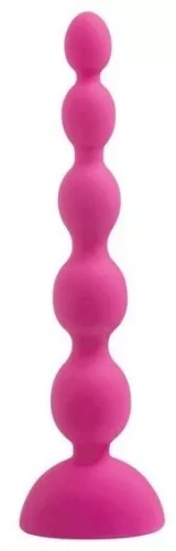Розовый анальный вибростимулятор Anal Beads L - 21,5 см.