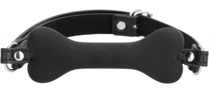 Черный кляп-косточка Bone Gag