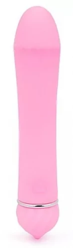 Розовый гладкий вибратор с 11 режимами вибрации - 11,5 см.