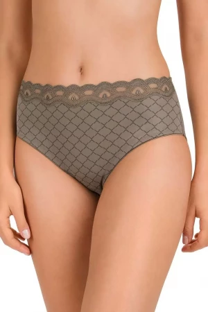 Высокие трусы-слипы с рисунком-решеткой