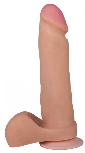 Телесный фаллоимитатор на присоске F&F BEST COCK 8 - 22 см.