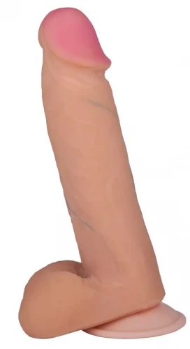 Телесный фаллоимитатор на присоске F&F BEST COCK 7 - 20 см.
