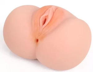 Телесный реалистичный мастурбатор SHEQU - вагина и анус