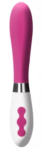 Розовый гладкий вибратор Atlas - 20,5 см.