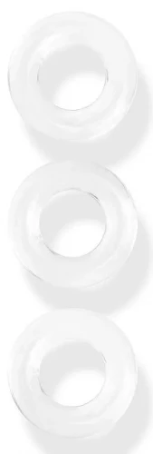 Набор из 3 гладких прозрачных эрекционных колец