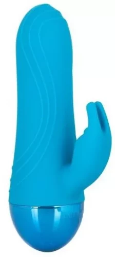 Голубой мини-вибратор Tremble Please - 12 см.