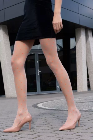 Прозрачные колготки Nashmiri с узором в горошек