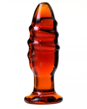 Стеклянная пробочка со спиралевидным рельефом - 12,5 см.