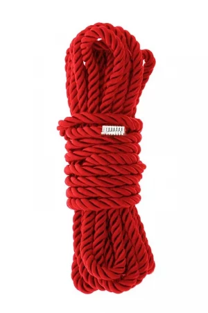 Красная веревка для шибари DELUXE BONDAGE ROPE - 5 м.
