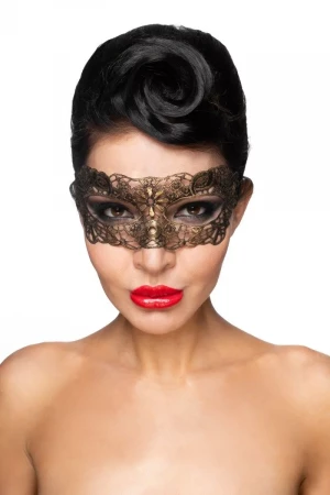 Золотистая карнавальная маска 