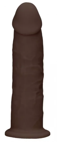 Коричневый фаллоимитатор без мошонки Silicone Dildo Without Balls - 15 см.