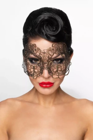 Золотистая карнавальная маска 