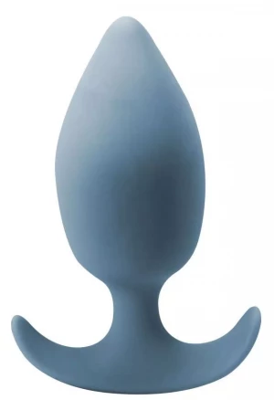 Грязно-синяя анальная пробка со смещенным центром тяжести Gleam - 10 см.