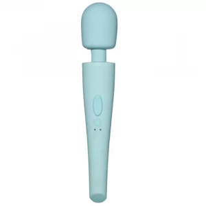 Нежно-голубой вибратор-жезл Unbound Ollie - 30 см.