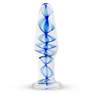 Прозрачная стеклянная пробка Glass Buttplug No.23 - 10,5 см.