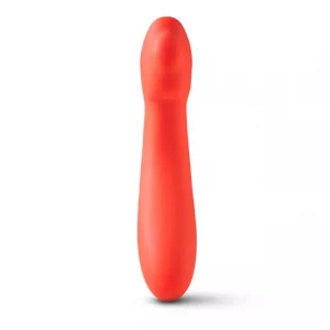 Оранжевый изогнутый вибратор Drift с подогревом - 13,8 см.