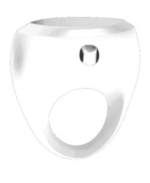 Белое эрекционное виброкольцо Miao Lian