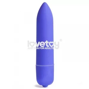 Синяя вибропуля X-Basic Long Bullet 10 speeds - 9 см.