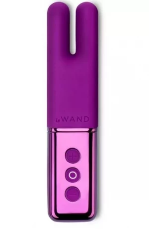 Фиолетовый двухмоторный мини-вибратор Le Wand Deux