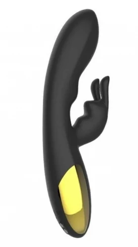 Черный вибратор-кролик Crazy Rabbit - 20 см.